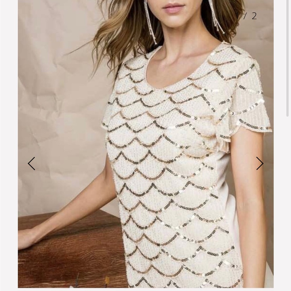 Wave sequin dress